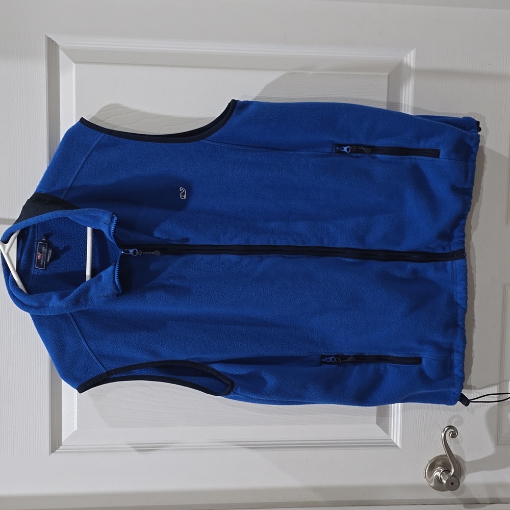 Vineyard Vines Fleece Vest Blue Large